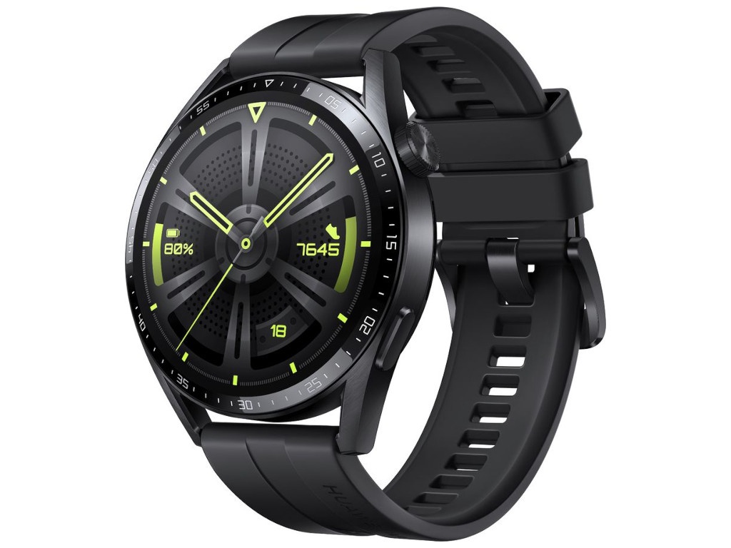 Умные часы Huawei GT 3 JPT-B19 / JPT-B29 Black SS-Black Fluoroelastomer 55026974 / 55028464 платформа asrock jpt 3l l6 b660 65w lga1700