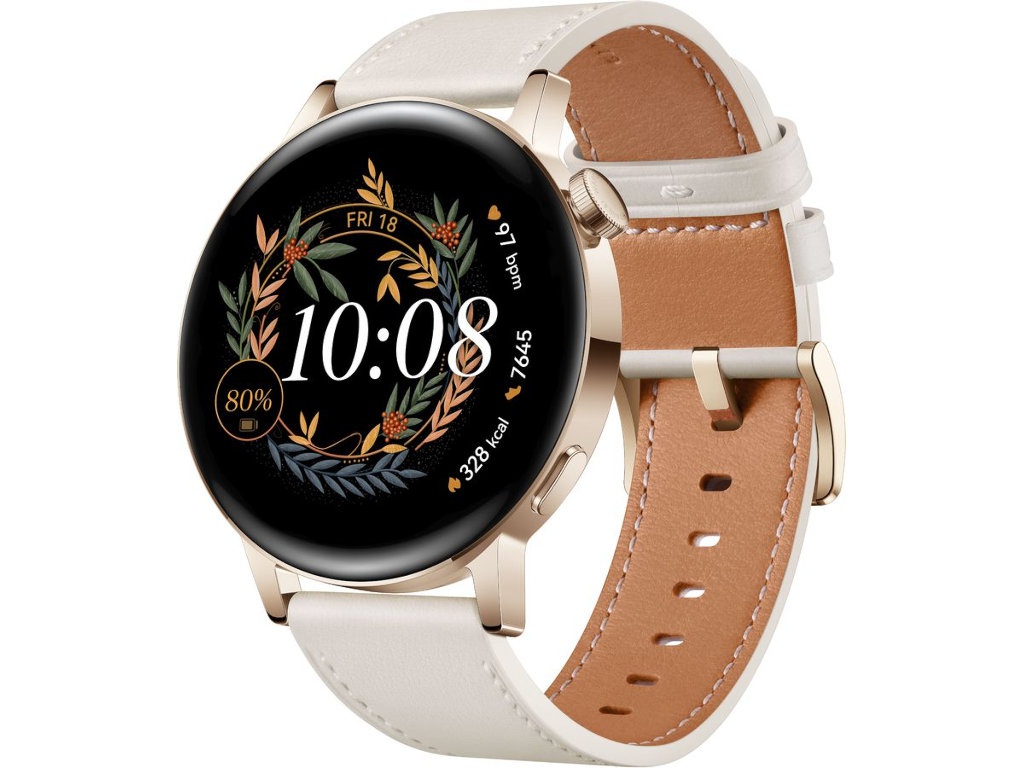 Умные часы HUAWEI Watch GT 3 Classic 42 мм, белый/золотистый умные часы huawei gt 3 mil b19 32 мм золотистый
