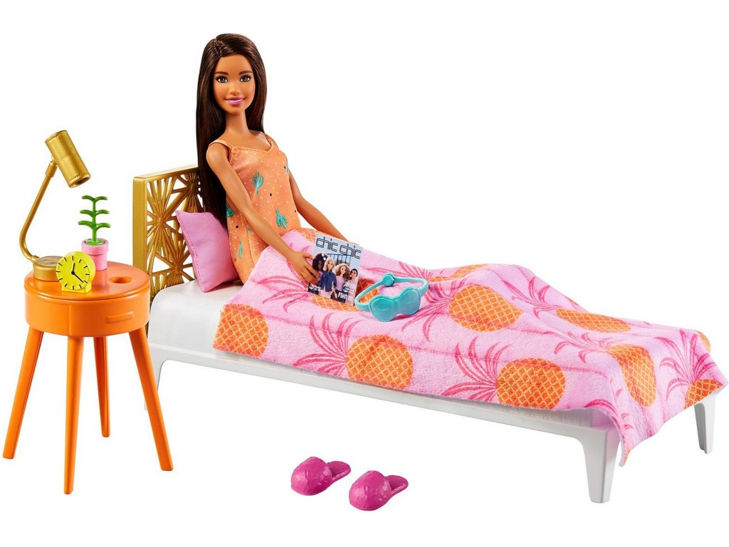 Кукла Barbie с аксессуарами В спальне, GRG86