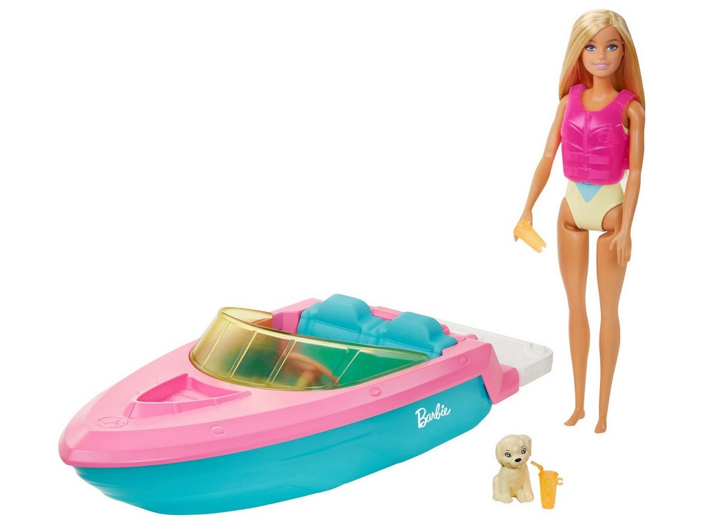 

Кукла Mattel Barbie в купальнике с лодкой GRG30, Barbie в купальнике с лодкой