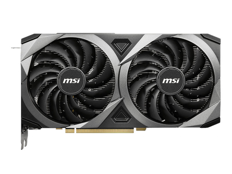 фото Видеокарта msi geforce rtx 3060 ti 1680mhz pci-e 4.0 8192mb 14000mhz 256 bit hdmi 3xdp geforce rtx 3060 ti ventus 2x lhr oc ru