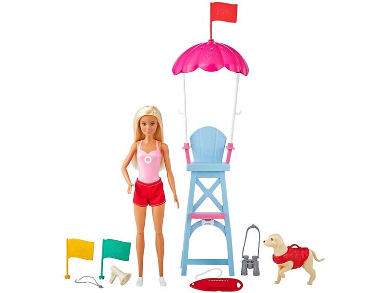

Кукла Mattel Barbie Барби Спасатель на пляже с вышкой, собакой и аксессуарами GTX69, Барби Спасатель на пляже с вышкой, собакой и аксессуарами GTX69