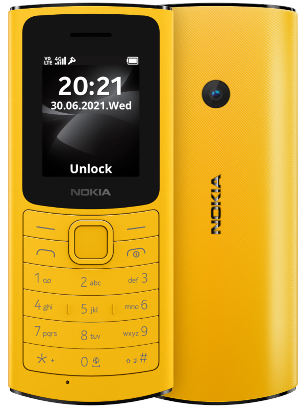 Сотовый телефон Nokia 110 4G (TA-1386) Dual Sim Yellow Выгодный набор + серт. 200Р!!!