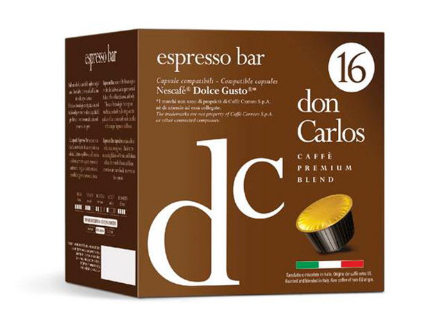 Капсулы для кофемашин Don Carlos Espresso Bar 16шт стандарта Dolce Gusto капсулы для кофемашин carraro dolce gusto crema espresso 16шт