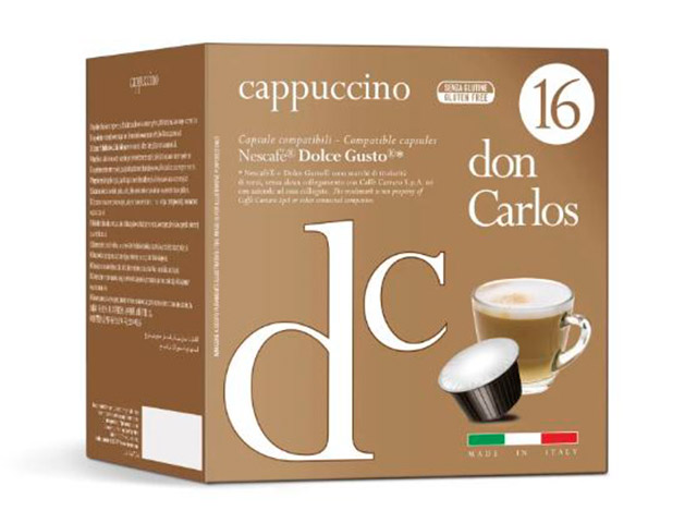 Капсулы для кофемашин Don Carlos Cappucino 16шт стандарта Dolce Gusto капсулы для кофемашин carraro dolce gusto crema espresso 16шт