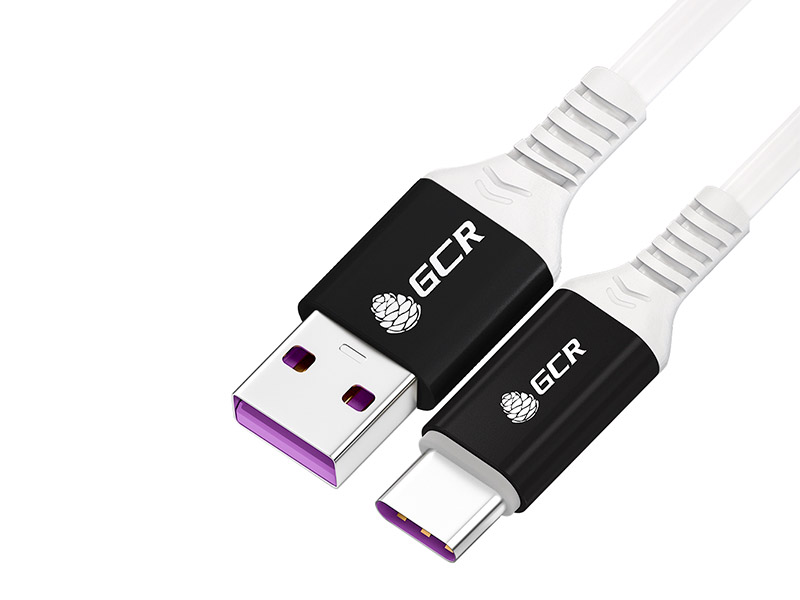 

Аксессуар GCR USB - Type-C Power Delivery 60W 1m Black-White GCR-53656, GCR-53656