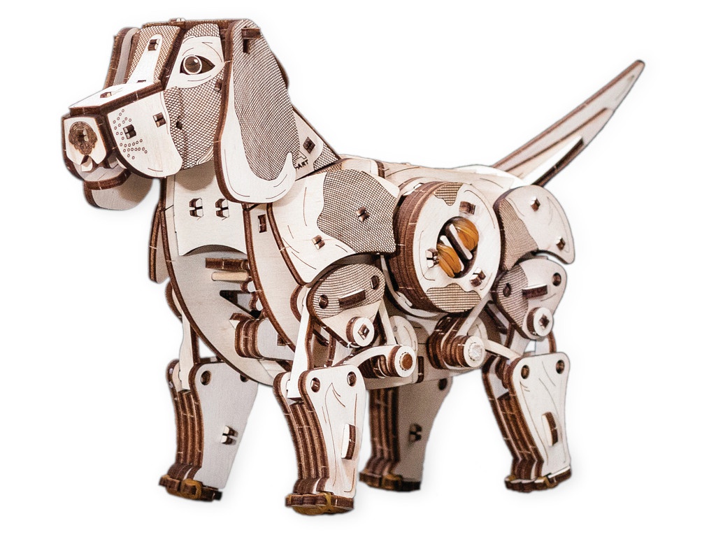 Сборная модель Eco Wood Art Механический щенок Puppy