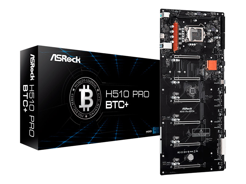 фото Материнская плата asrock h510 pro btc+