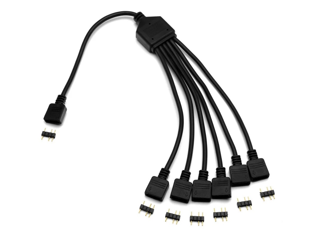 фото Кабель разветвитель ekwb ek-d-rgb 6-way splitter cable argb 3-pin