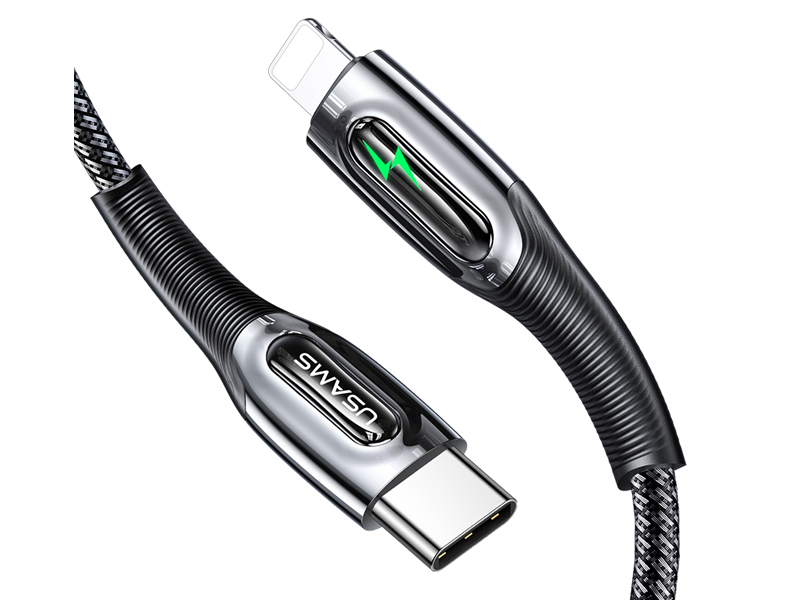 

Аксессуар Usams US-SJ518 Type-C - Lightning PD 30W 1.2m Black SJ518USB01 / УТ000028973, US-SJ518
