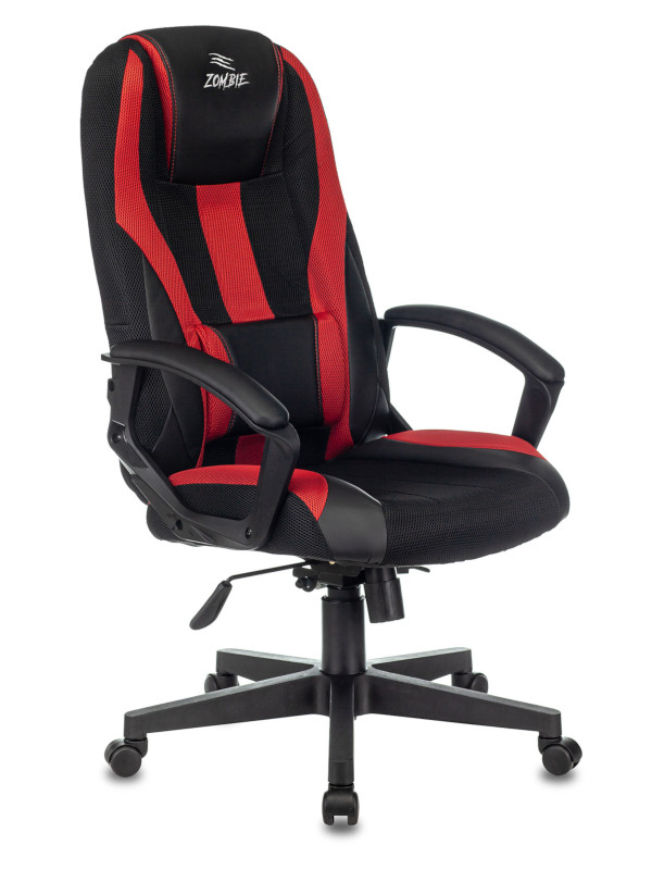 кресло для геймеров zombie zombie 9 чёрный серый Компьютерное кресло Zombie 9 Black-Red