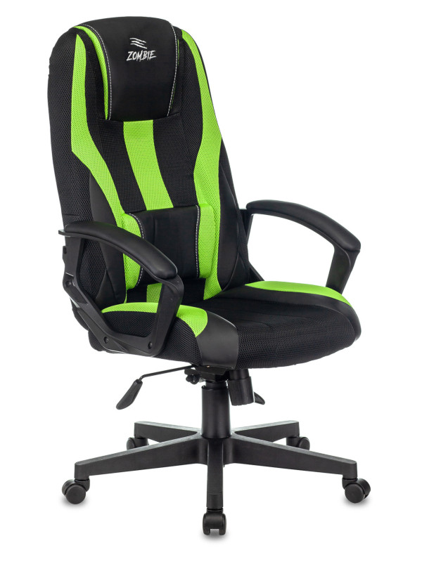 Компьютерное кресло Zombie 9 Black-Green компьютерное кресло zombie knight titan black 1628892