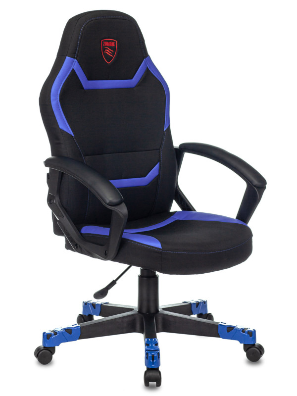 Компьютерное кресло Zombie 10 Black-Blue компьютерное кресло zombie knight titan black 1628892
