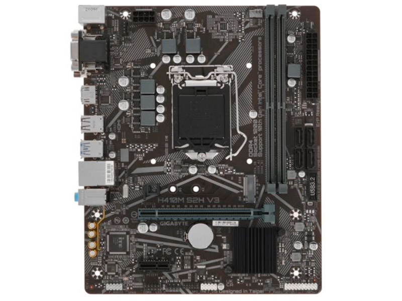 фото Материнская плата gigabyte h410m s2h v3