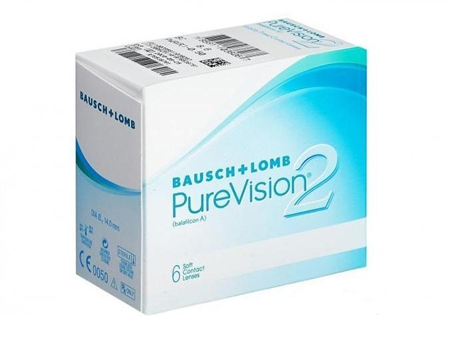 Контактные линзы Bausch & Lomb PureVision 2 HD (6 линз / 8.6 / -2) контактные линзы цветные adria color 1t 2 pack r 8 6 d 2 00 2 шт green