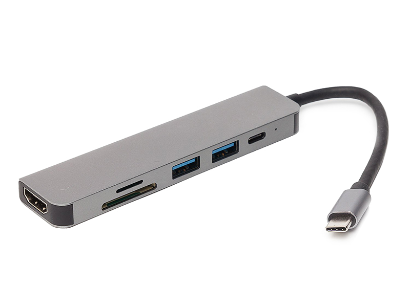Хаб USB Activ BYL-2010 USB Type-C - HDMI / USB Type-Cx2 / USBx2 / SD/TF CardReader 4690001273044 / 127304