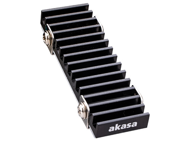 Радиатор Akasa Gecko Pro Aluminium Passive Cooling for M.2 NVMe PCIe & SATA Brives A-M2HS02-BK