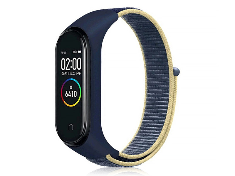 

Aксессуар Ремешок DF для Xiaomi Mi Band 3 / 4 / 5 / 6 / Smart Band 6 Nylon Blue-Yellow Edge xiNylonband-01, Xiaomi Mi Band 3 / 4 / 5 / 6 / Smart Band 6