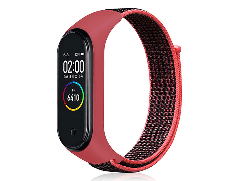 

Aксессуар Ремешок DF для Xiaomi Mi Band 3 / 4 / 5 / 6 / Smart Band 6 Nylon Red-Black xiNylonband-01, Xiaomi Mi Band 3 / 4 / 5 / 6 / Smart Band 6
