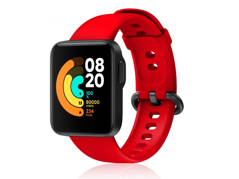 

Aксессуар Ремешок DF для Xiaomi Mi Watch Lite Silicone Red xiClassicband-06, Xiaomi Mi Watch Lite