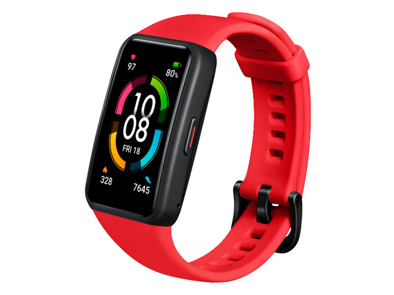 

Aксессуар Ремешок DF для Honor Band 6 Silicone Red hwClassicband-04, Honor Band 6