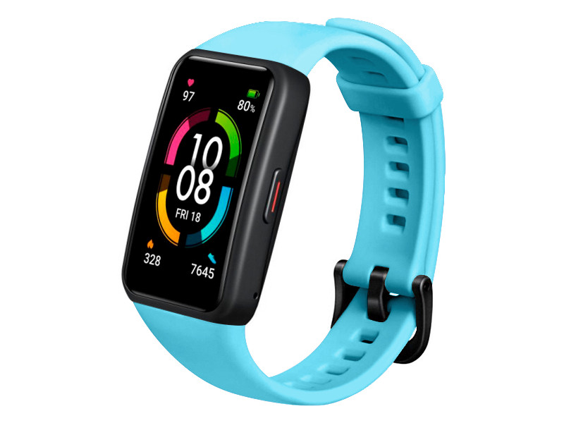 

Aксессуар Ремешок DF для Honor Band 6 Silicone Light Blue hwClassicband-04, Honor Band 6