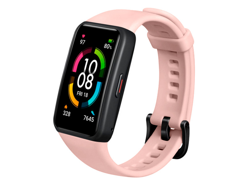 

Aксессуар Ремешок DF для Honor Band 6 Silicone Light Pink hwClassicband-04, Honor Band 6