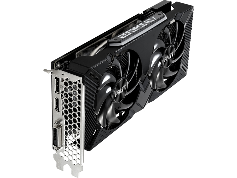 фото Видеокарта palit geforce rtx 2060 dual 1470mhz pci-e 3.0 12288mb 14000mhz 192 bit dvi displayport hdmi hdcp ne62060018k9-1160c