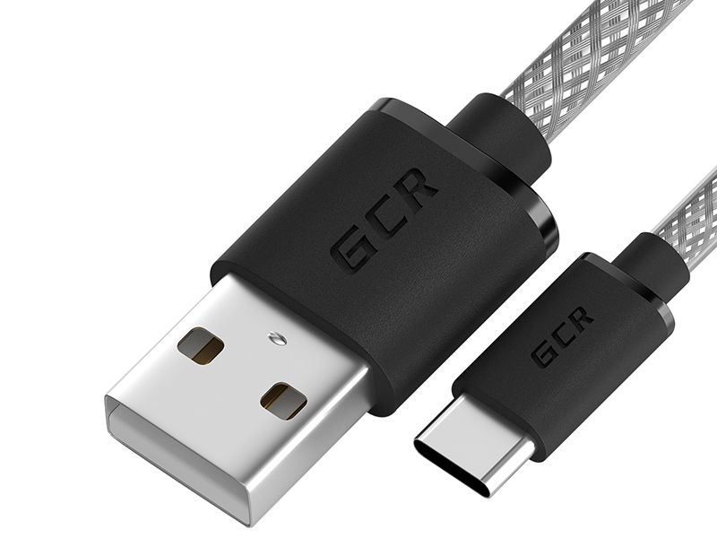 

Аксессуар GCR USB - Type-C 15cm Transparent GCR-51932, GCR-51932