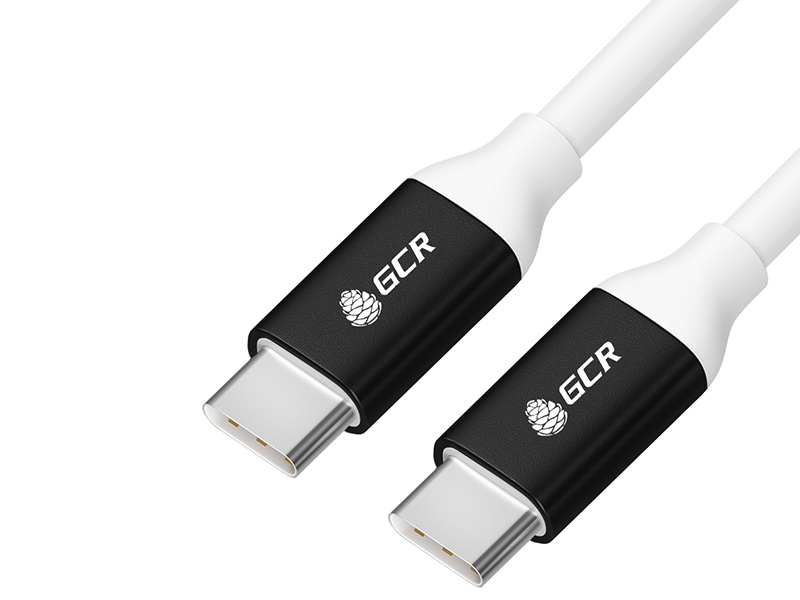 

Аксессуар GCR Type-C - Type-C 1m White-Black GCR-50866, GCR-50866