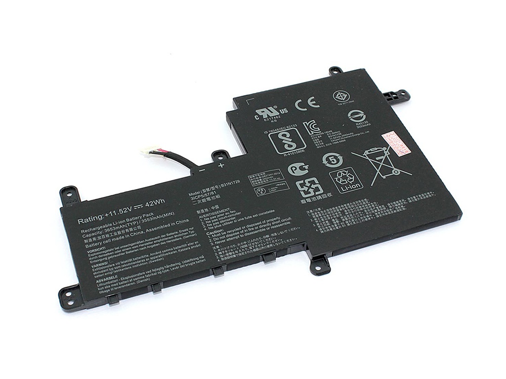 фото Аккумулятор vbparts (схожий с b31n1729) для asus vivobook s15 s530ua 11.52v 3645mah 080345