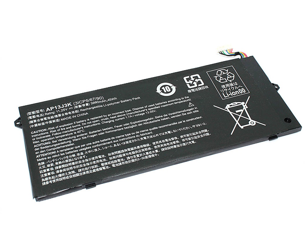 фото Аккумулятор vbparts (схожий с ap13j4k) для acer chromebook 11 c732 11.25v 3920mah 080791