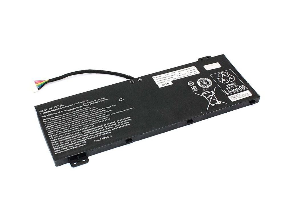 фото Аккумулятор vbparts (схожий с ap18e5l) для acer predator helios 300 55.1wh 3580mah 080376