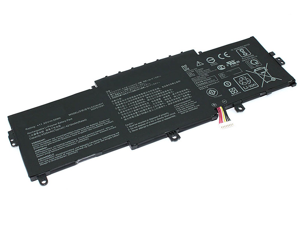 фото Аккумулятор vbparts (схожий с c31n1811) для asus zenbook 14 ux433fa 11.55v 4335mah 080871