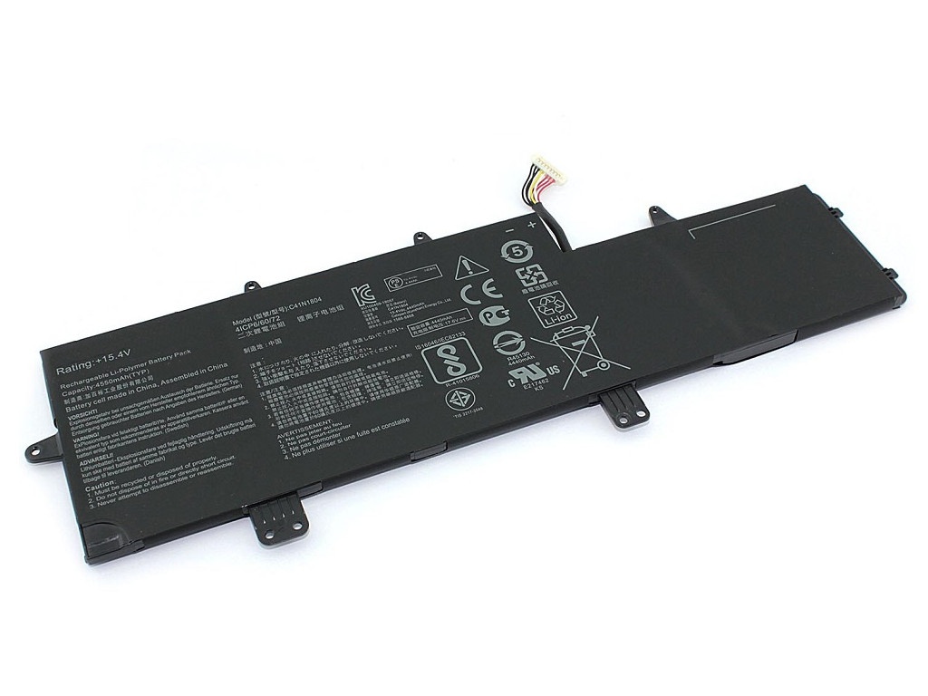 фото Аккумулятор vbparts (схожий с c41n1804) для asus zenbook pro 14 ux450fd 15.4v 4550mah 084530