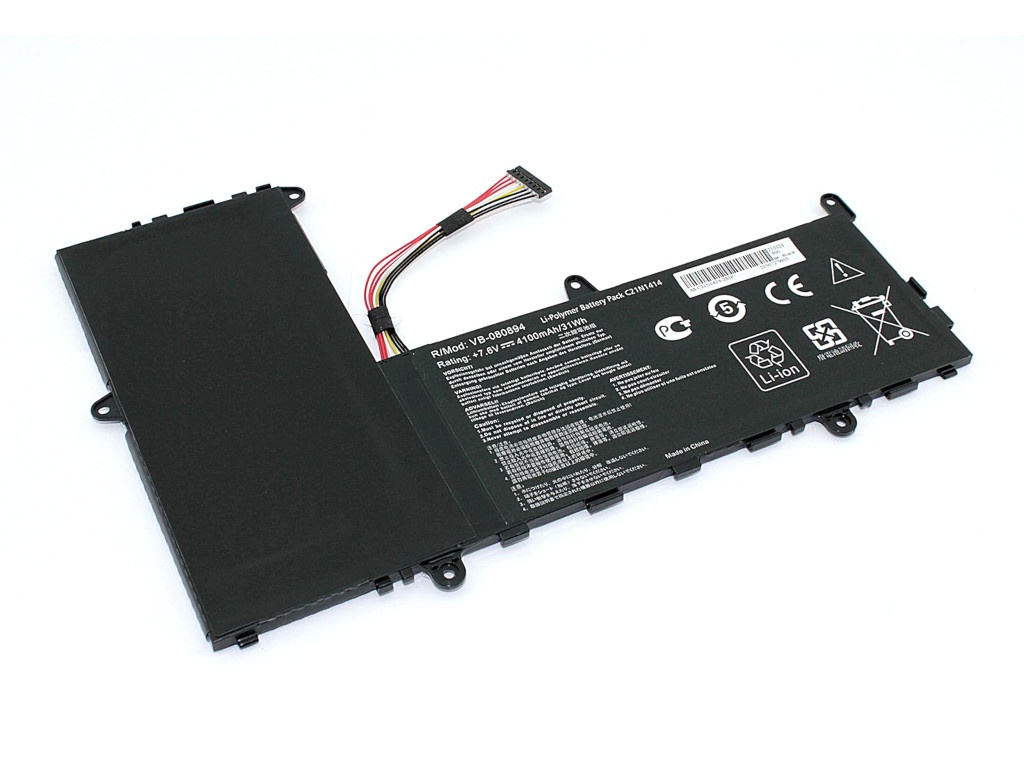 фото Аккумулятор vbparts (схожий с c21n1414) для asus eeebook x205ta 7.6v 4100mah oem