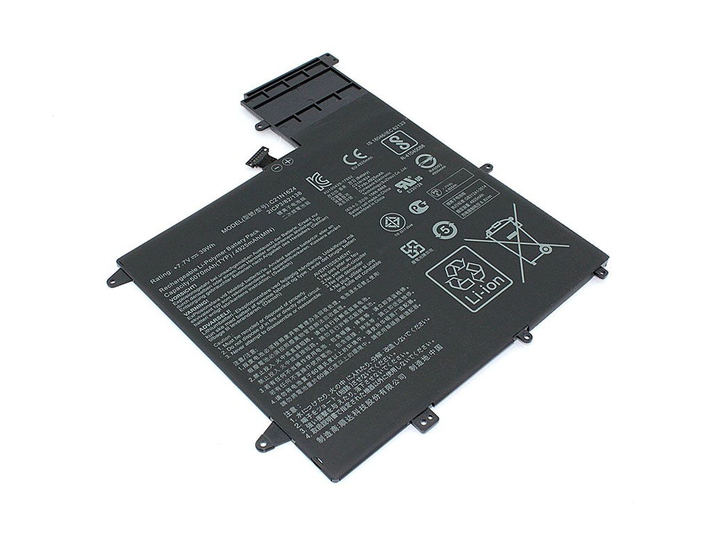 фото Аккумулятор vbparts (схожий с c21n1624) для asus zenbook flip s ux370ua 7.7v 5070mah 081040