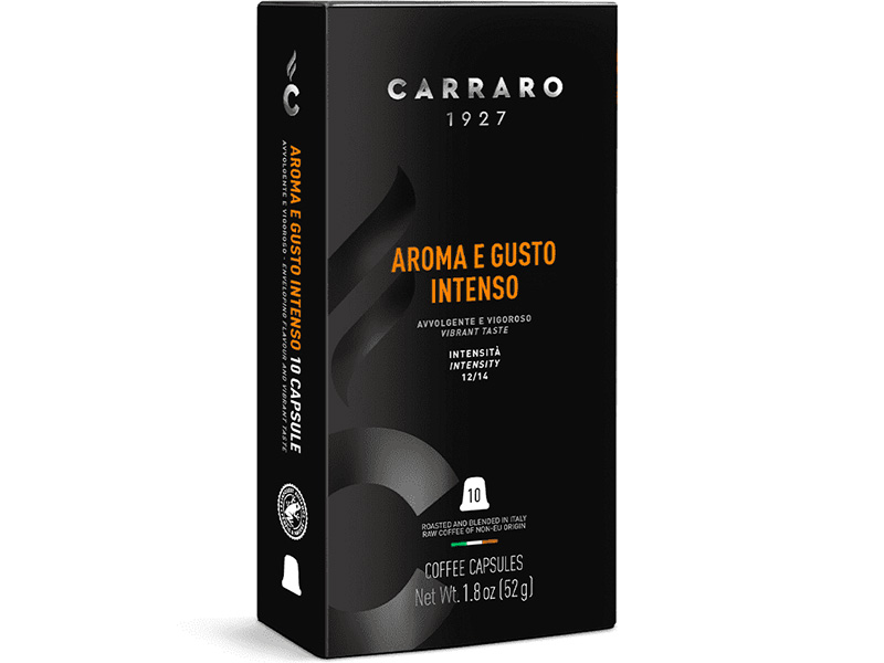 Капсулы для кофемашин Carraro Aroma E Gusto Intenso 10шт капсулы для кофемашин carraro puro arabica 10шт стандарта nespresso
