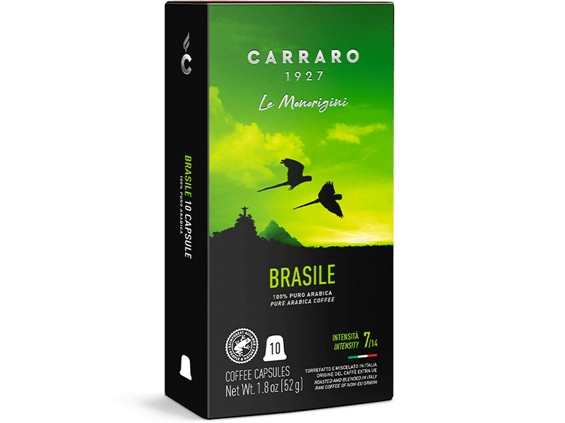 Капсулы для кофемашин Carraro Brasile 10шт капсулы для кофемашин carraro puro arabica 10шт стандарта nespresso