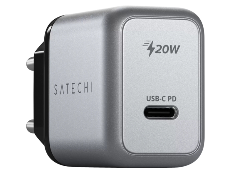 сетевое зарядное устройство satechi 20w usb c pd wall charger 1xusb type c pd st uc20wcm eu серый Зарядное устройство Satechi 20W USB-C PD Wall Charger Space Gray ST-UC20WCM-EU