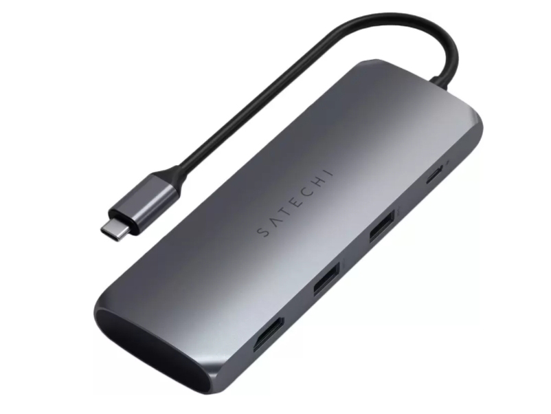 Адаптер Satechi USB-C Hybrid Multiport Adapter with SSD Enclosure Grey ST-UCHSEM