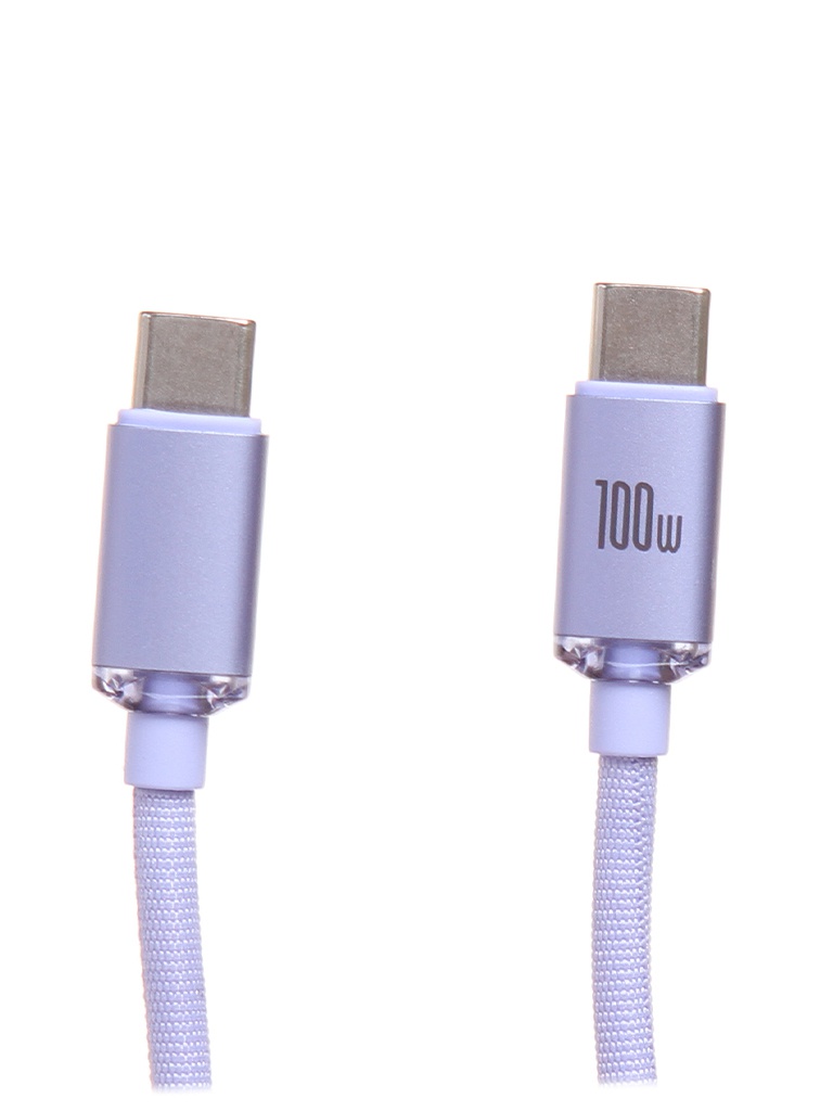 

Аксессуар Baseus Crystal Shine Series USB Type-C - USB Type-C 100W 1.2m Purple CAJY000605, Crystal CAJY000605