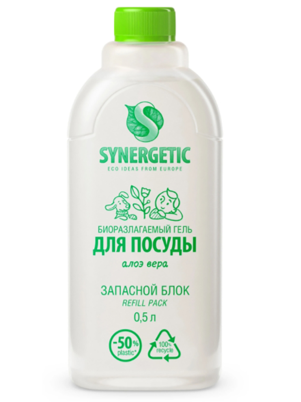 

Средство для мытья посуды Synergetic Алоэ 500ml запасной блок 4607971451914, 4607971451914
