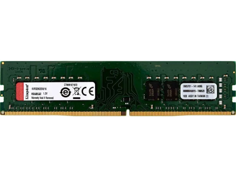 Модуль памяти Kingston ValueRAM 16 ГБ DDR4 3200 МГц DIMM CL22 KVR32N22D8/16 модуль памяти sodimm ddr3 4gb pc12800 1600мгц kingston valueram kvr16s11 4