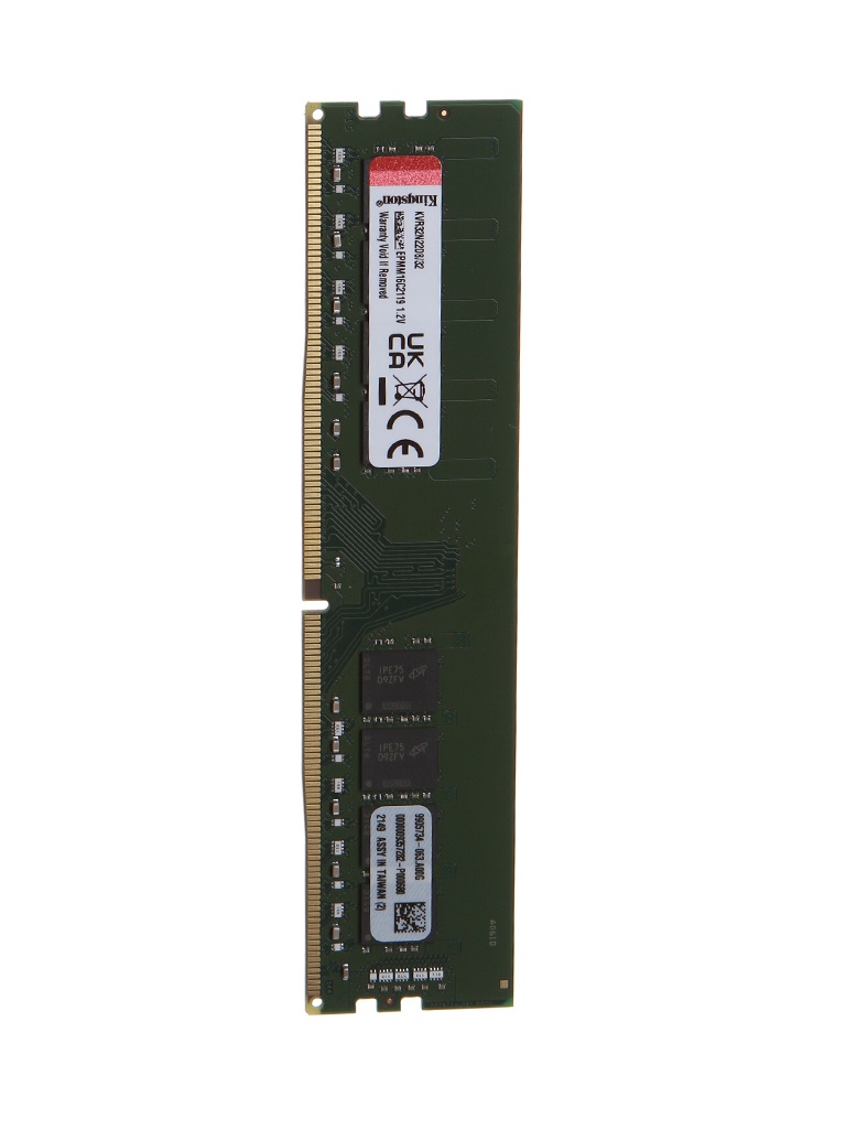 Модуль памяти Kingston DDR4 DIMM 3200Mhz PC25600 CL22 - 32Gb KVR32N22D8/32 модуль памяти kingston fury impact ddr4 so dimm 3200mhz pc25600 cl20 32gb kf432s20ib 32