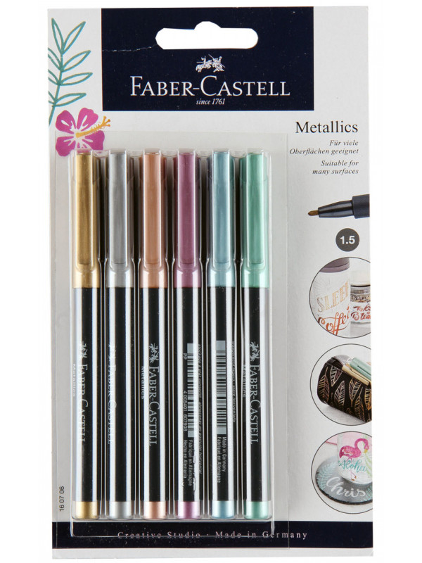 фото Маркер faber-castell metallics набор 6 цветов 160706