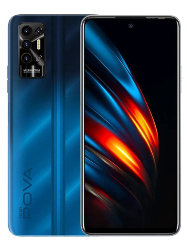 фото Сотовый телефон tecno pova 2 4/128gb energy blue выгодный набор + серт. 200р!!!