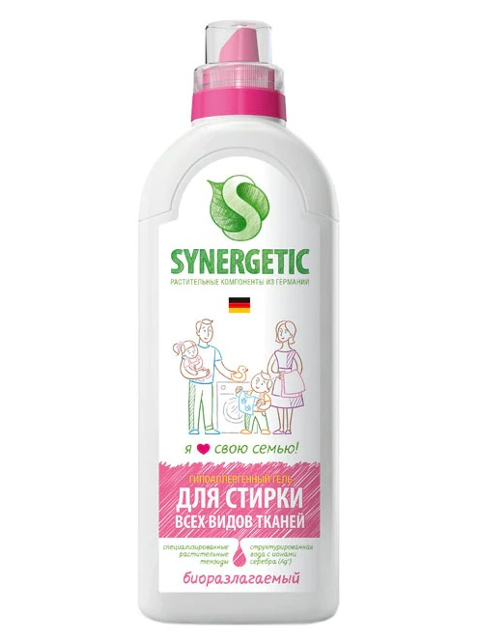 фото Средство гель для стирки всех видов тканей synergetic 750ml 4607971450245