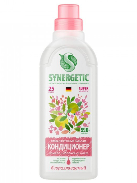 

Средство Бальзам-кондиционер Synergetic Помело и яблоневый цвет 750ml 4607971452225, Помело и яблоневый цвет