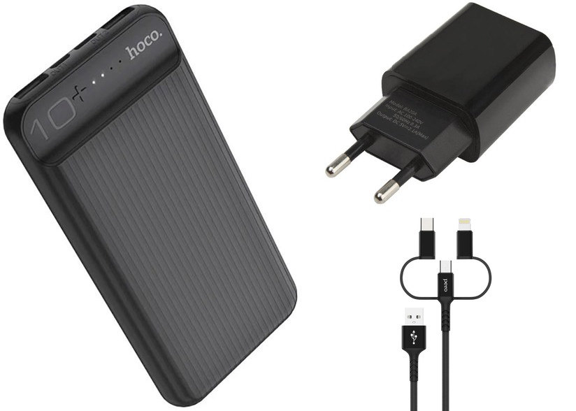 фото Внешний аккумулятор hoco power bank j52 newjoy mobile 10000mah black 115161 выгодный набор + серт. 200р!!!